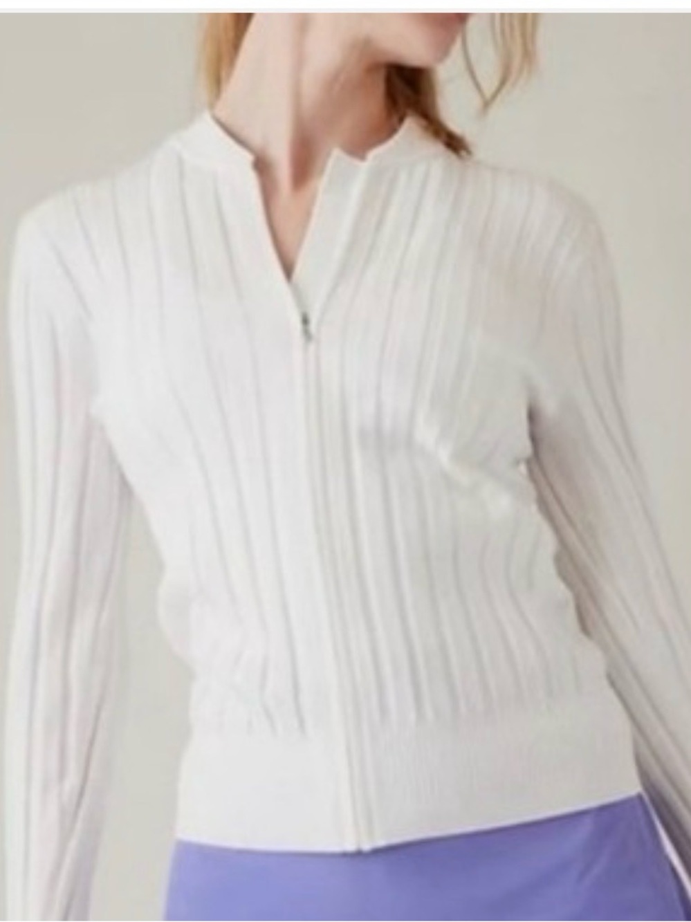 Athleta - Bright White Fairway Sweater - size M